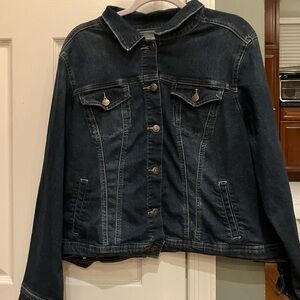 Christopher & Banks Dark Blue Jean Jacket